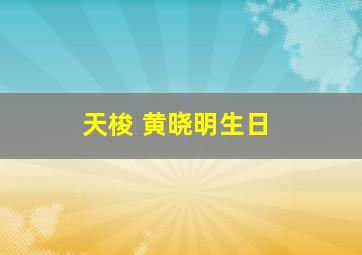 天梭 黄晓明生日